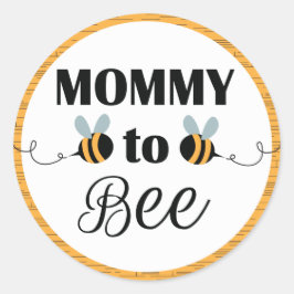 Mama naar Bee Stickers - Baby shower Bee Theme
