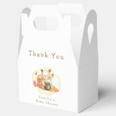 Mama naar Bee Teddy Bear Honeycomb Baby shower Bedankdoosjes (Geopend)