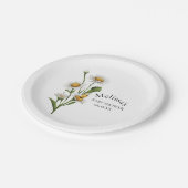 Mama Naar Bee Thema Honingraat Daisy Flower Papieren Bordje (Gekanteld)