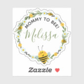 Mama naar Bee  Waterverf Bijen Baby shower Sticker (Vel)