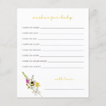 Mama naar Bee Wensen voor Baby Kaart