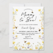 Mama naar Bee Wildbloem Baby shower Kaart (Voorkant)