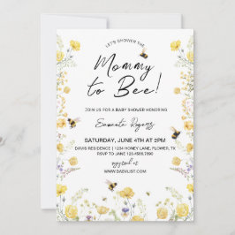 Mama naar Bee Wildbloem Baby shower Kaart