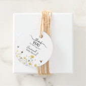 Mama naar Bee Wildflower Baby shower Bedankjes Labels (In situ)
