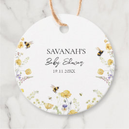 Mama naar Bee Wildflower Baby shower Bedankjes Labels