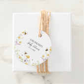 Mama naar Bee Wildflower Baby shower Bedankjes Labels (In situ)