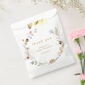 Mama naar Bee Wildflower Baby shower Bedankzakje (Gezegeld)