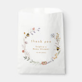 Mama naar Bee Wildflower Baby shower Bedankzakje (Voorkant)
