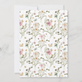 Mama naar Bee Wildflower Baby shower Kaart (Achterkant)