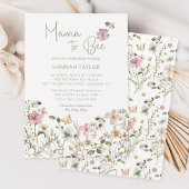 Mama naar Bee Wildflower Baby shower Kaart