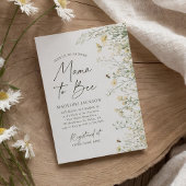 Mama naar Bee Wildflower Baby shower Kaart