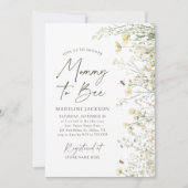 Mama naar Bee Wildflower Baby shower Kaart (Voorkant)