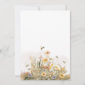 Mama naar Bee Wildflower Baby shower Kaart (Achterkant)