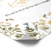Mama naar Bee Wildflower Baby shower Luier Raffle Poster (Hoek)
