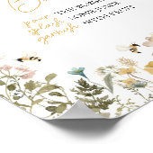 Mama naar Bee Wildflower Baby shower Moeder Osa Ba Poster (Hoek)