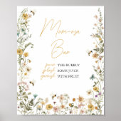 Mama naar Bee Wildflower Baby shower Moeder Osa Ba Poster (Voorkant)