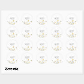 Mama naar Bee Wildflower Baby shower Ronde Sticker (Vel)