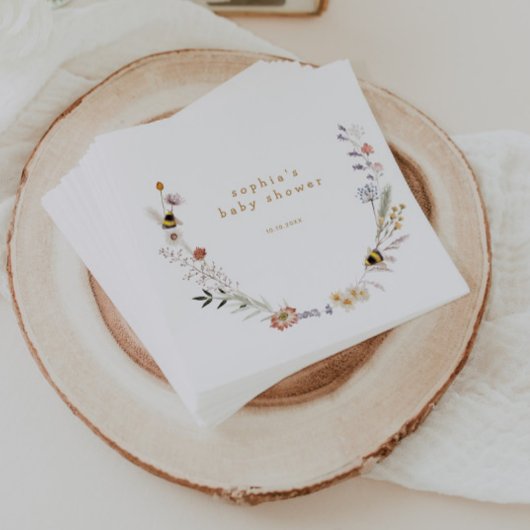 Mama naar Bee Wildflower Baby shower Servet