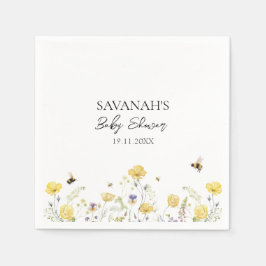 Mama naar Bee Wildflower Baby shower Servet