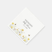 Mama naar Bee Wildflower Baby shower Servet (Hoek)
