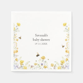 Mama naar Bee Wildflower Baby shower Servet