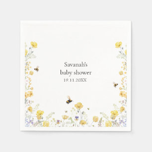 Mama naar Bee Wildflower Baby shower Servet