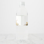 Mama naar Bee Wildflower Baby shower Waterfles Etiket (Achterkant)