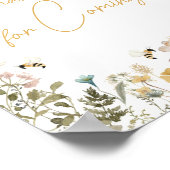 Mama naar Bee Wildflower Bedankt voor het komen Poster (Hoek)
