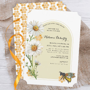 Mama naar Bee Wildflower Bumblebee Baby shower Kaart