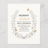 Mama naar Bee Wildflower Genderneutraal Baby showe (Voorkant)