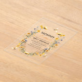 Mama naar Bee Wildflower Genderneutraal Baby showe Acryl Uitnodigingen (Laagn)