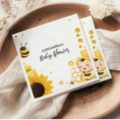 Mama naar Bee Wildflower Honingbij Mama Baby showe Servet