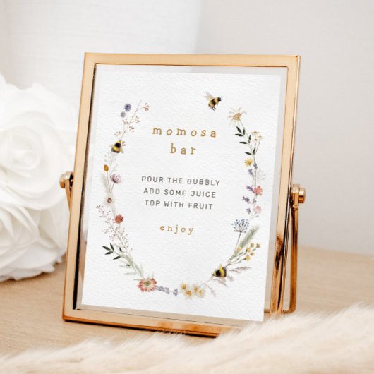 Mama naar Bee Wildflower Momosa Bar Teken