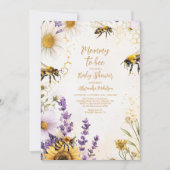  mama naar Bee Wildflowers Baby shower Kaart (Voorkant)
