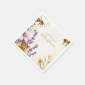  mama naar Bee Wildflowers Baby shower Servet (Hoek)