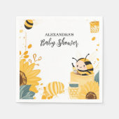  mama naar Bee Wildflowers Baby shower Servet (Voorkant)