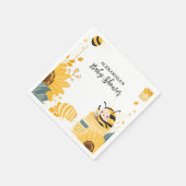  mama naar Bee Wildflowers Baby shower Servet (Hoek)