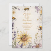  mama naar Bee Yellow Floral Baby shower Kaart (Voorkant)