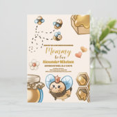Mama naar bijen baby shower kaart (Staand voorkant)