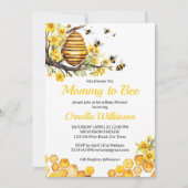 Mama naar bijen lente bijen baby shower sjabloon kaart (Voorkant)