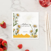 Mama naar honingraat witte madeliefje bloem servet (Insitu)