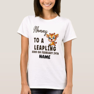 mama naar schrikkeljaar jubileum springende Baby G T-shirt