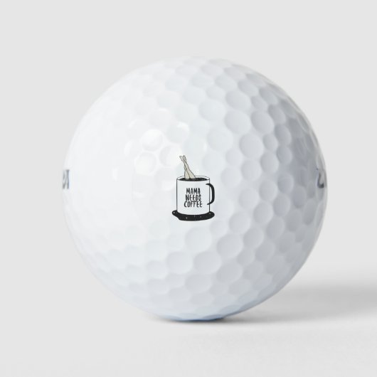 Mama Needs Coffee Golfballen (Voorkant)