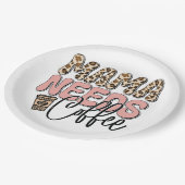 Mama Needs Coffee Papieren Bordje (Gekanteld)