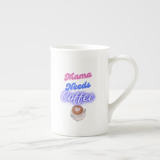 Mama Needs Coffee Porselein Kop (Rechts)