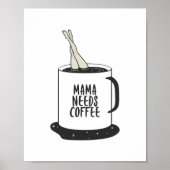 Mama Needs Coffee Poster (Voorkant)