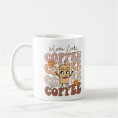 "Mama Needs Coffee" Retro Funny Pastel Floral Koffiemok (Links)
