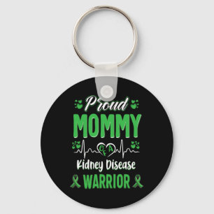 Mama Nierziekte Warrior Awareness Lint Groen Sleutelhanger