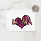 Mama  notitiekaartje (Voorkant / Achterkant in situ)