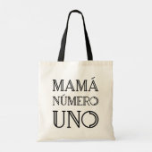 Mamá Número Uno Modern Geometric Font 2-zijdig Tote Bag (Achterkant)
